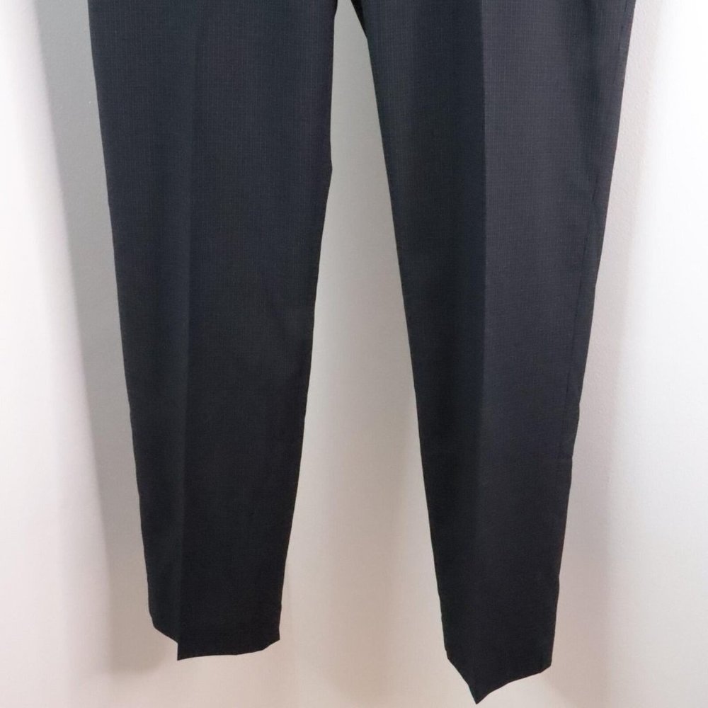 New Perry Ellis Portfolio Men's 38x32 Travel Luxe Charcoal Plaid Dress Pants - Picture 3 of 8